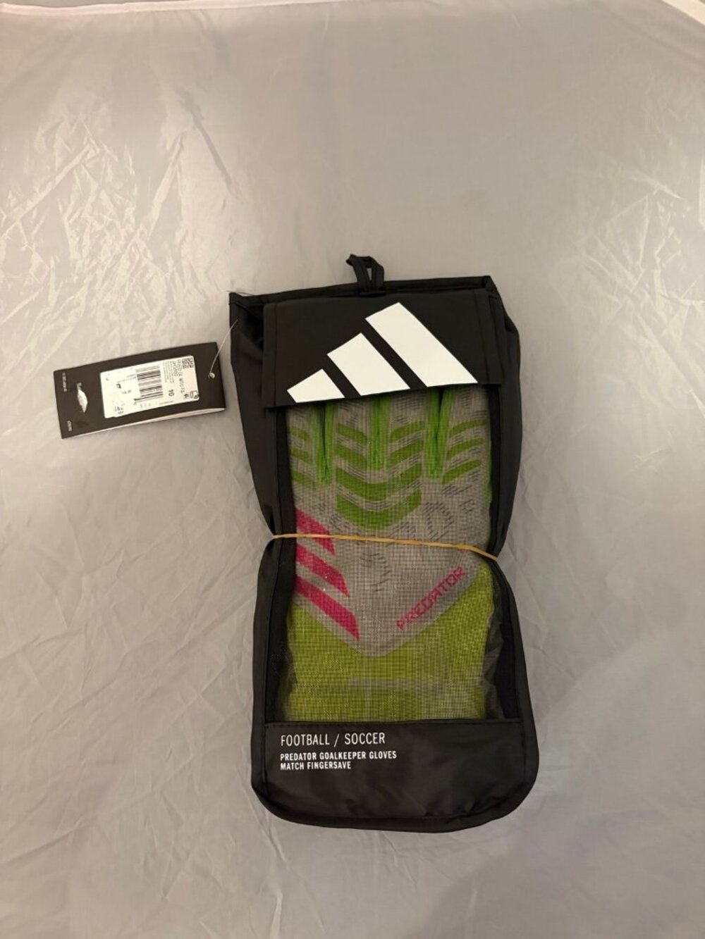 Adidas Predator GL MCS FS goalie gloves soccer yellow white pink sz 10 11 JH3803 - Picture 2 of 10